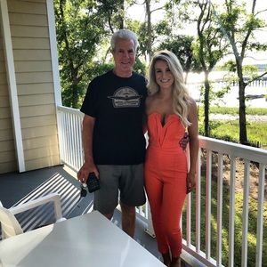 ASOS coral jumpsuit size 6